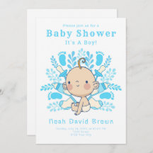 C'est un Baby shower bleu garçon Invitation