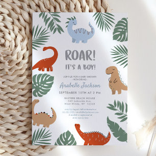 C'est un Baby shower Dinosaure Boy Invitation
