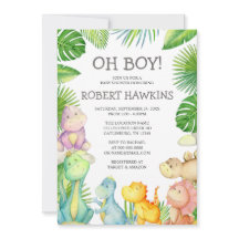 C'est un Baby shower Dinosaure Boy Invitation