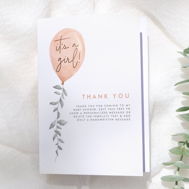 C'est un ballon fille de verdure Baby Shower Merci (Créateur téléchargé)
