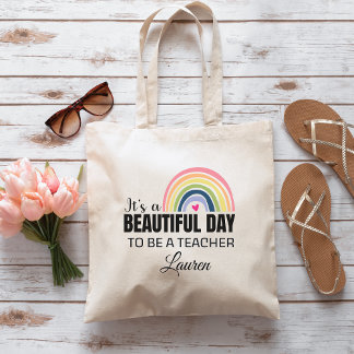 C'est un beau jour enseignant Sac fourre-tout pers