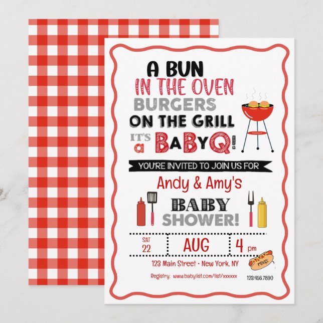 C'est un bébé Q pour une invitation (Devant / Derrière)