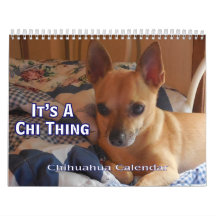 C'est un calendrier de chiwawa de chose de Chi