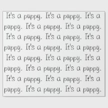 "C'est un chiot." papier cadeau
