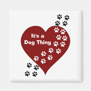 C'est un coeur de chose de chien et un aimant
