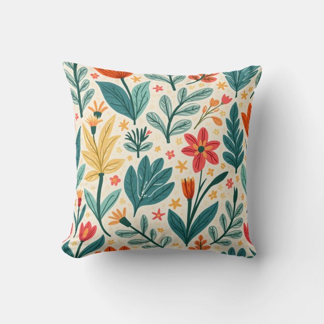 C'est un coussin à motif vif. (Recto)