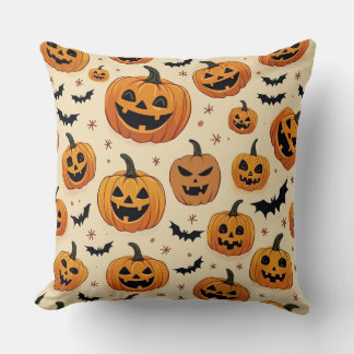 C'est un coussin citrouille Halloween.