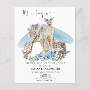 C'est un garçon Baby Shower Australien Animal Bleu