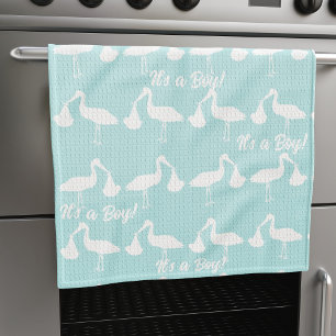 C'est un garçon Baby shower bleu cigogne serviette