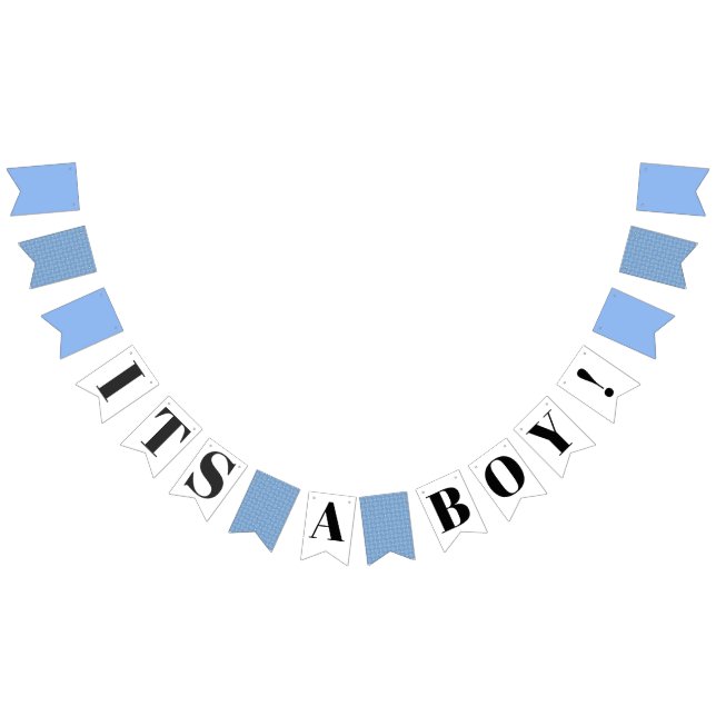 C'est un garçon ! Baby shower bleu moderne drapeau (Tout)