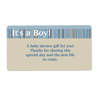 C'est un garçon, Baby shower Favor Étiquettes