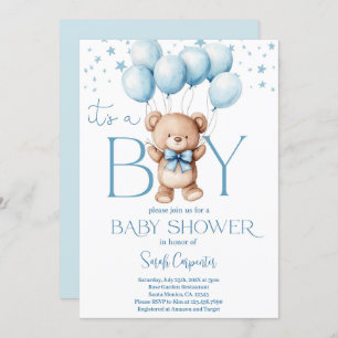 C'est un garçon Bear Baby shower Boy Invitation