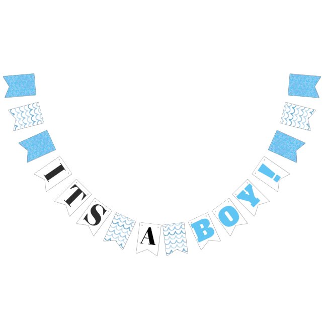 C'est un garçon ! Bleu Baby shower drapeaux de Bun (Tout)