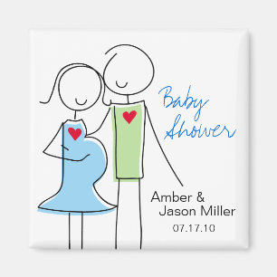 C'est un garçon, Coed Baby shower Magnet Favors