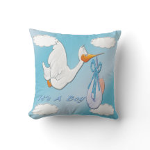 C'est un garçon - coussin de souvenir de cigogne