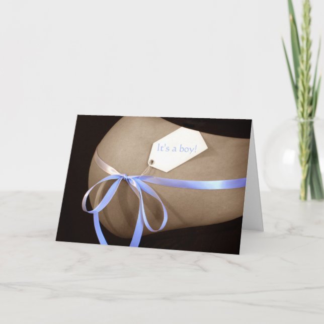 "C'est un garçon !" Invitation baby shower (Devant)