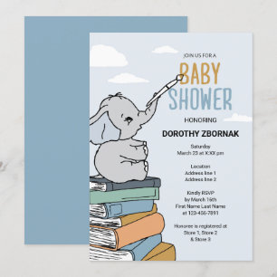 C'est un garçon ! Invitations Baby showers Blue El