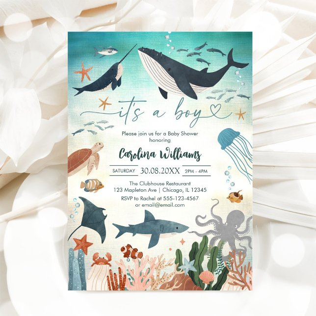C'est un garçon sous la mer Invitation pour Baby S (Créateur téléchargé)