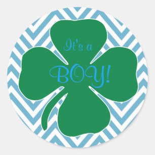 C'est un garçon Stickers Baby shower irlandais à t