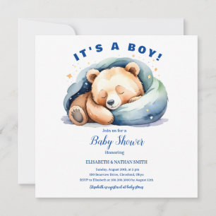 C'est un garçon Teddy Bear Baby shower Faire-part