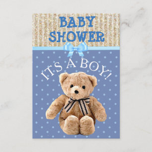 C'est un Garçon Teddy Ours Bébé Douche Invitations