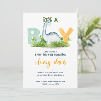 c'est un garçon, une invitation baby shower, un di