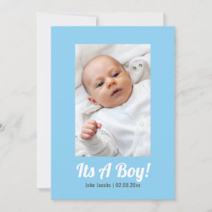 C'est un garçon, une photo, une carte de baby show