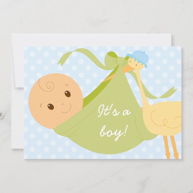 C'est un Invitation Baby shower garçon (Devant)
