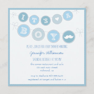 C'est un Invitation de Baby shower de bannières po
