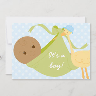 C'est un invitation de baby shower de garçon