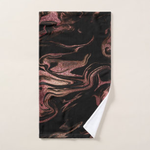 C'est un look de copper rose gold marble noir