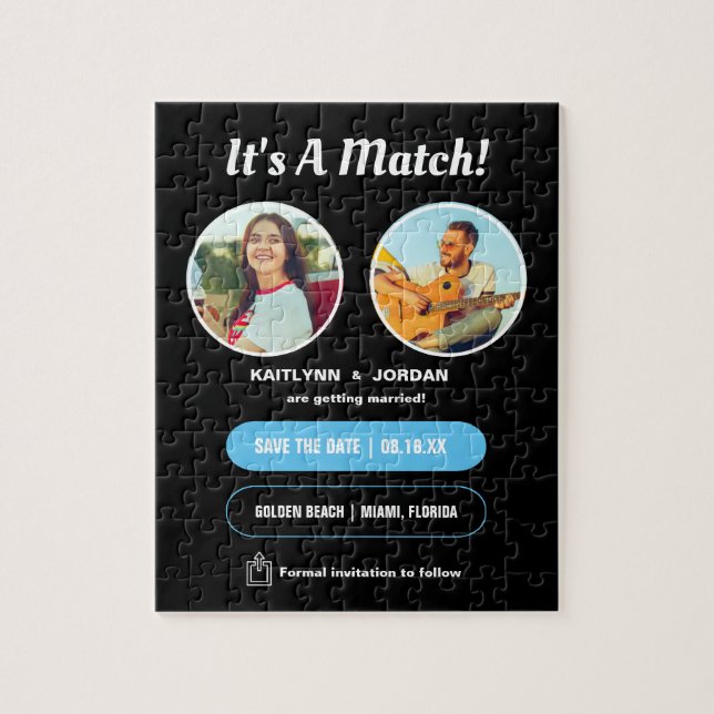 C'est un match | Photo Enregistrer le puzzle Date (Vertical)