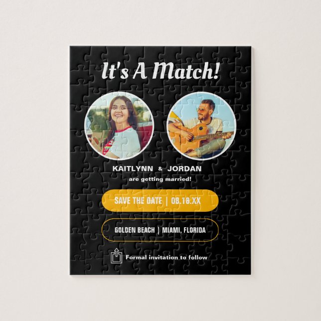 C'est un match | Photo Enregistrer le puzzle Date (Vertical)