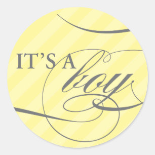 C'est un petit Autocollant rayé jaune