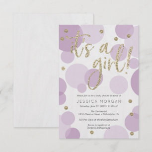C'est un point Polka Invitation violet pour filles