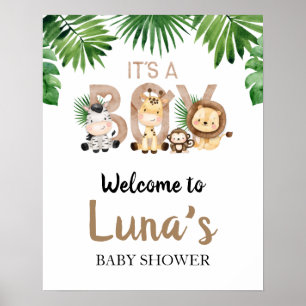 C'est un poster de bienvenue pour Baby shower de l