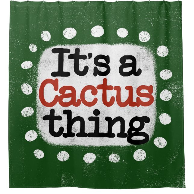 C'est un rideau de douche de Cactus (Devant)