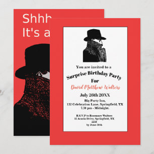 C'est un secret - Surprise Anniversaire Invitation