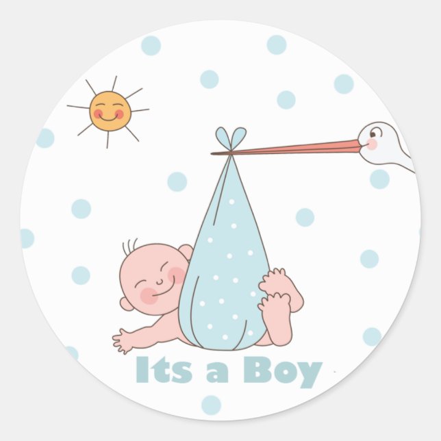 C'est un Sticker Baby shower garçon (Devant)