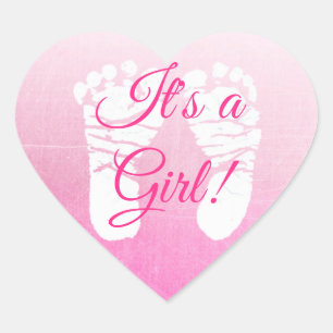 C'est un Stickers Baby shower rose fille