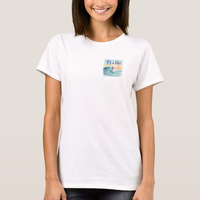 C'est un T-Shirt d'Art de Surf à l'Aquarelle It's  (Devant)