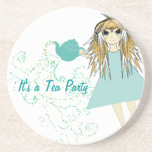 C'est un Tea Party Anime Girl Dessous de verre