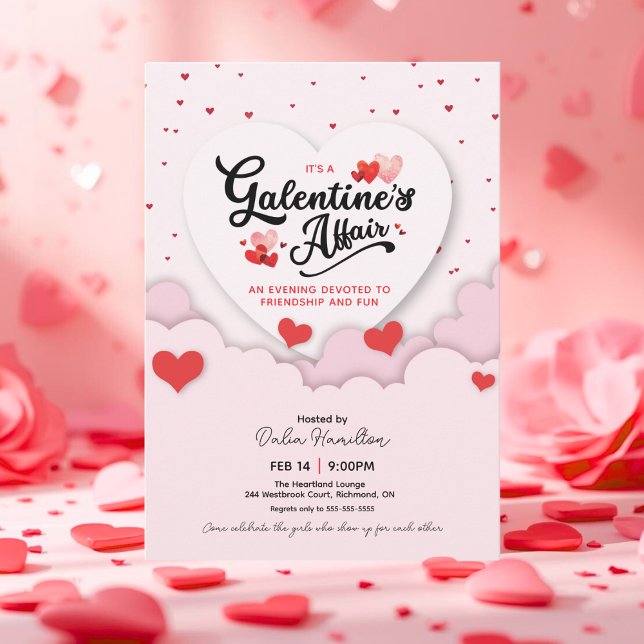 C'est une Affaire de Galentines Invitation de la S (Créateur téléchargé)