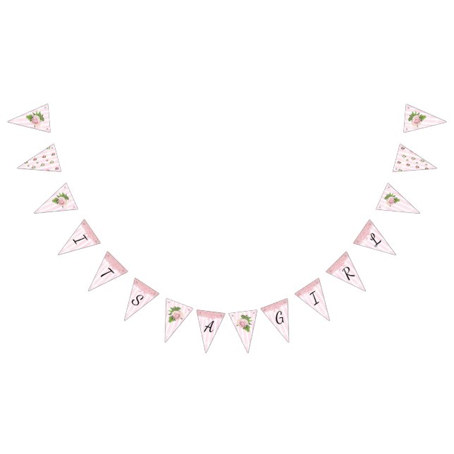 C'est une bannière de Baby shower de rose rose ros (Tout)