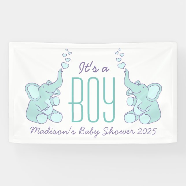 C'est une bannière de signalisation de baby shower (Horizontal)