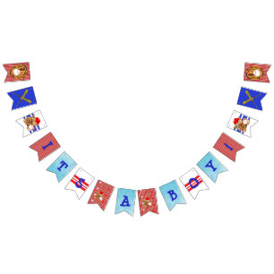 C'est une bannière orientée de baby shower de