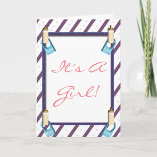 C'est une carte de félicitations pour fille
