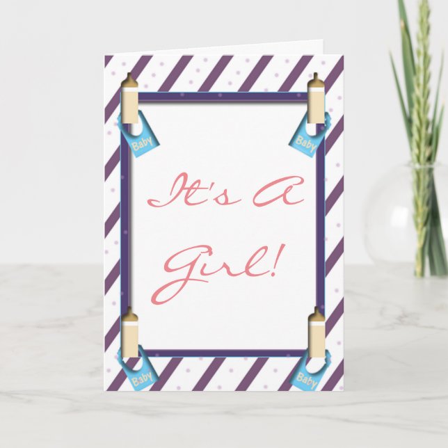 C'est une carte de félicitations pour fille (Devant)