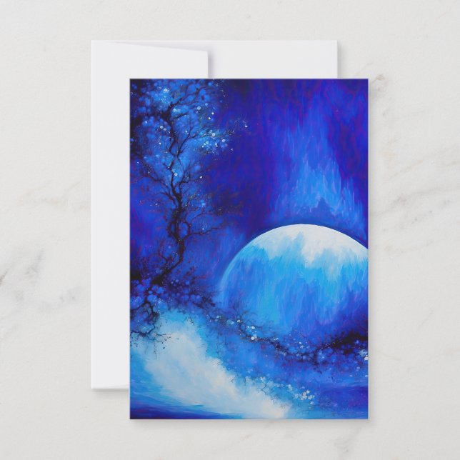 C'EST UNE CARTE DE REMERCIEMENTS LUNE BLEUE (Devant)