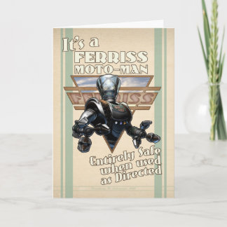 C'est une carte de voeux de Moto-Man de Ferriss